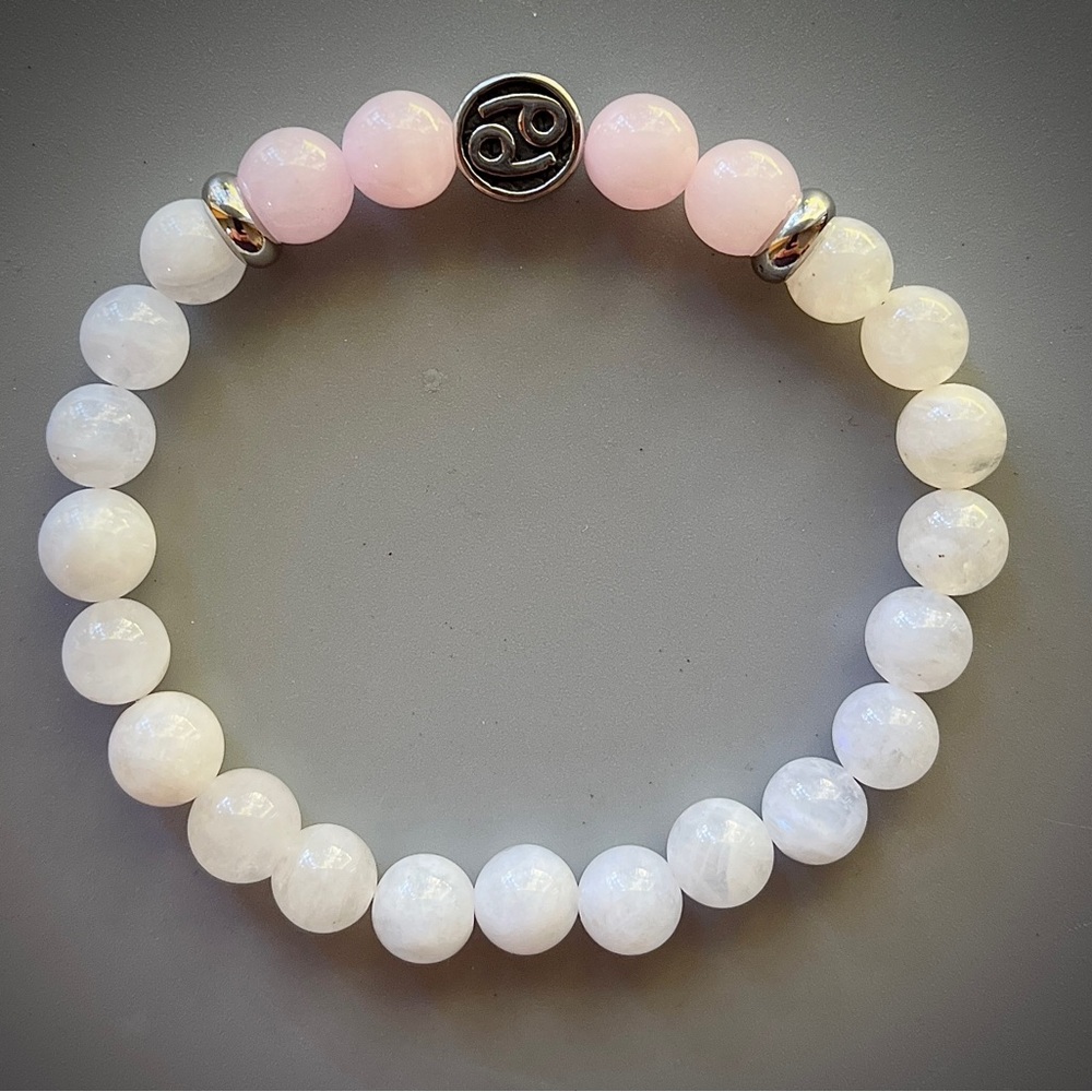 Cancer ♋️ Zodiac Energizing, Spirit Strengthening Handcrafted Bead Bracelet